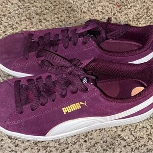 Puma Women's Plum and White Sneakers